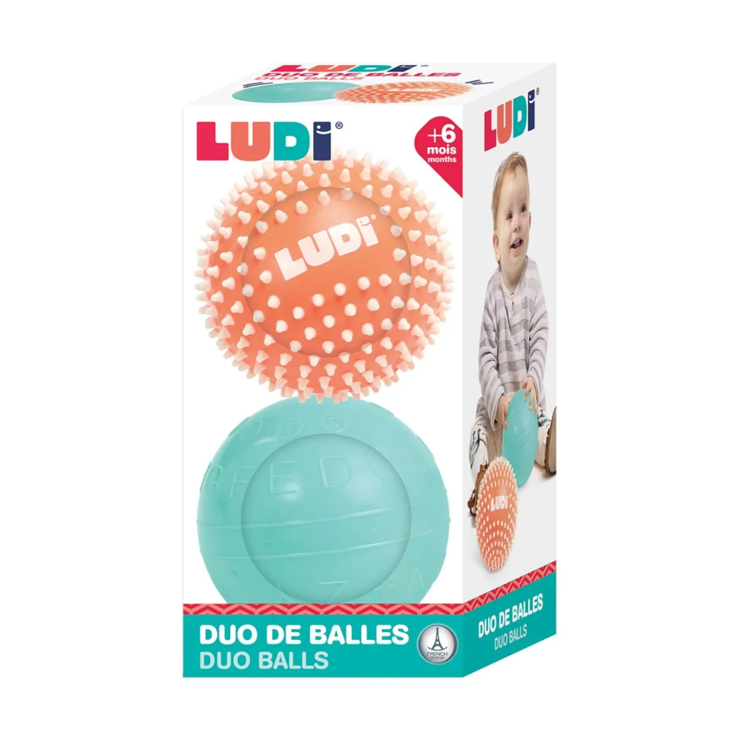 Ludi Duo de balles Multicolore 13 cm