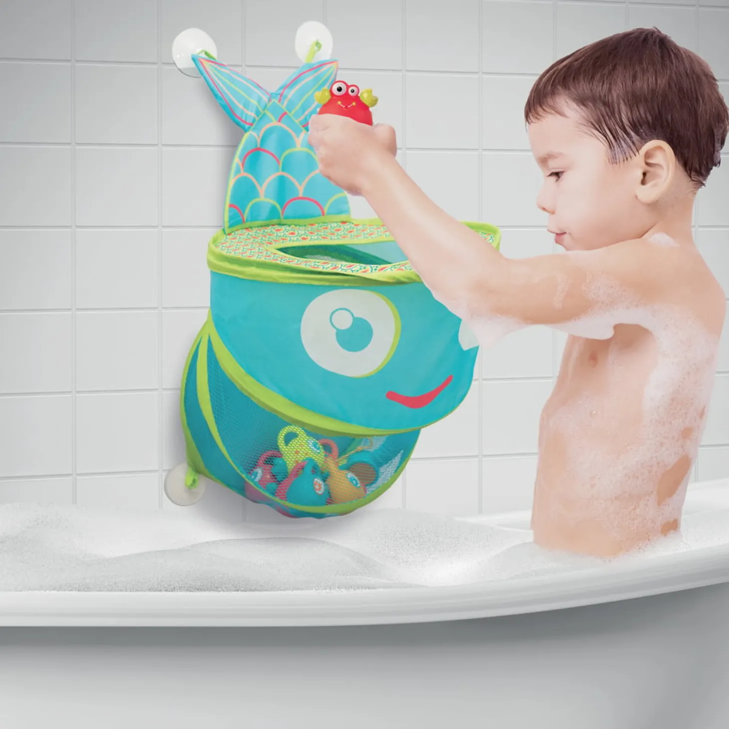 Ludi Grand filet de bain Poisson Bleu