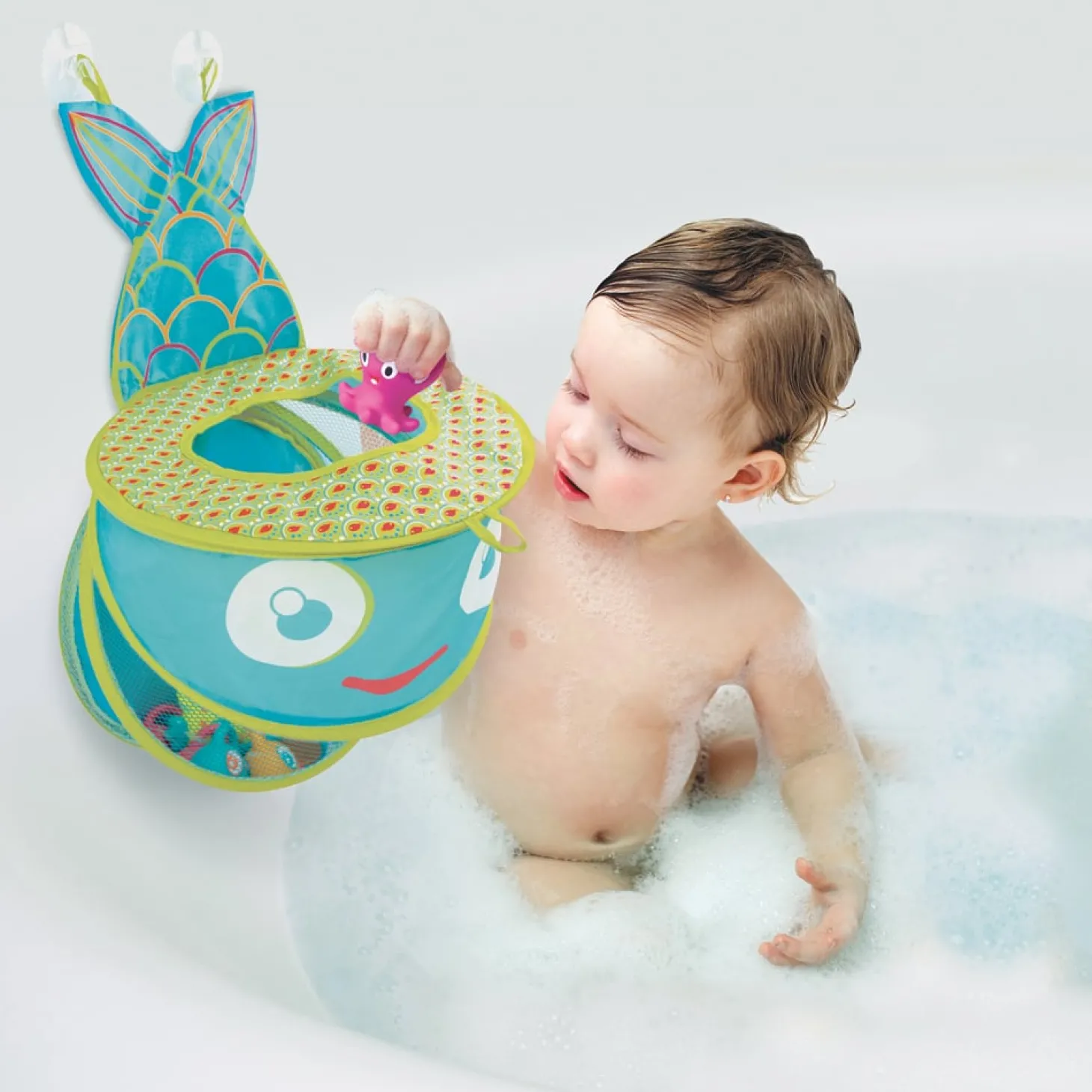 Ludi Grand filet de bain Poisson Bleu