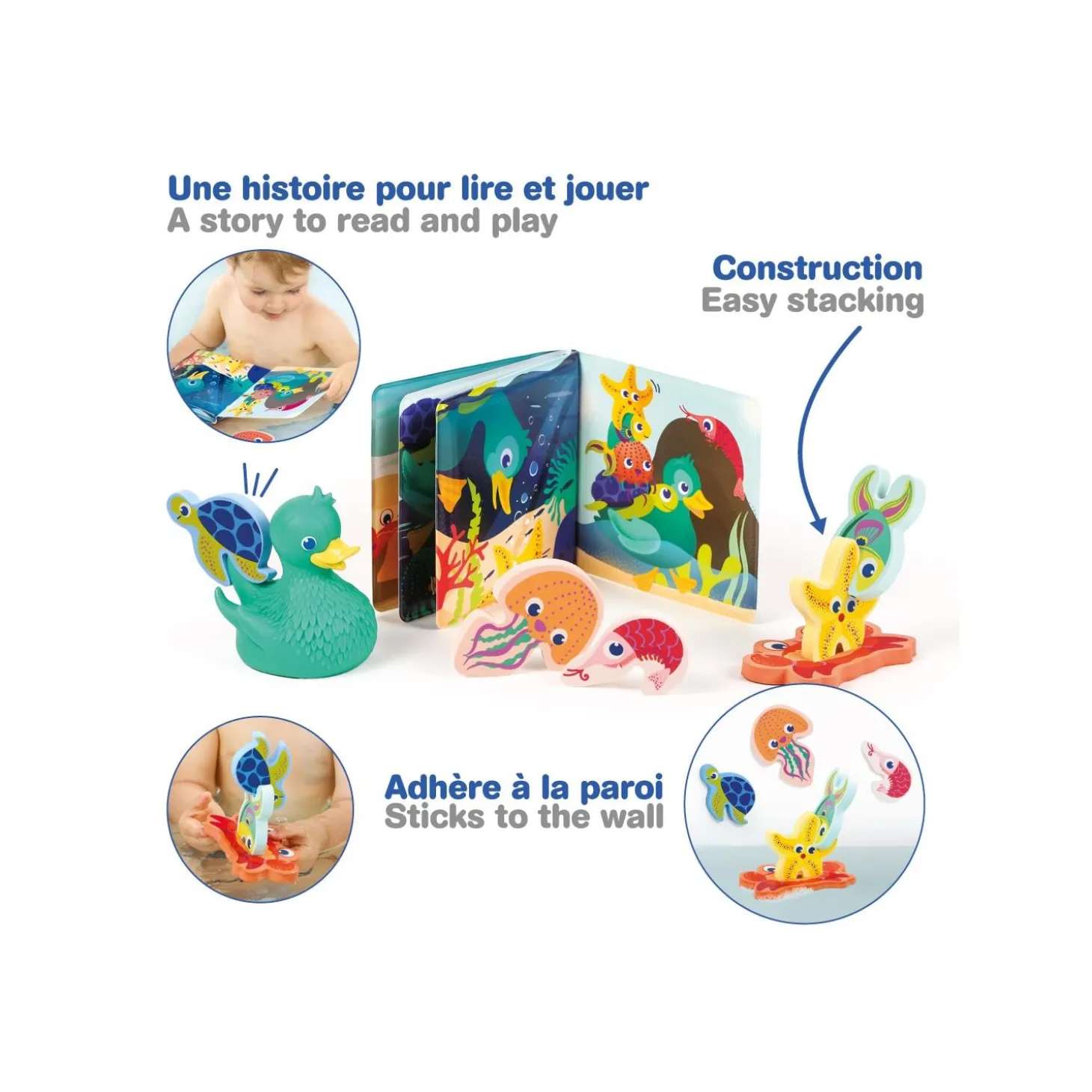 Ludi Jouet de bain Lucky Duck & Friends Multicolore