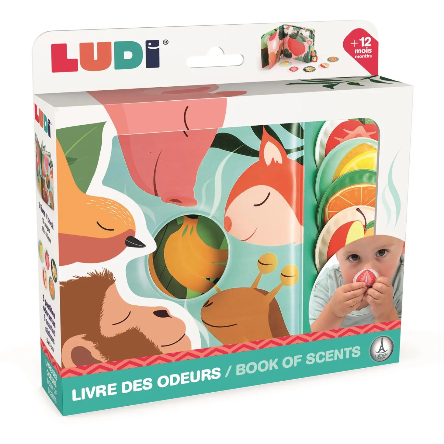 Ludi Livre des odeurs fruits Multicolore