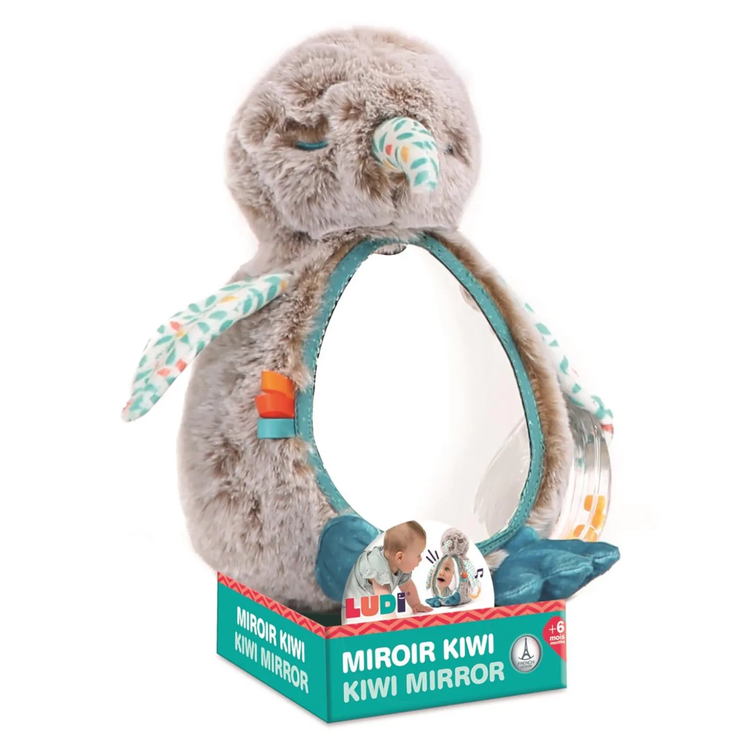 Ludi Peluche d'activités kiwi calin Multicolore