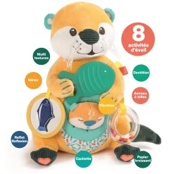 Ludi Peluche d'activités maman loutre Multicolore