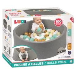 Ludi                    Piscine à balle Ronde    Gris
