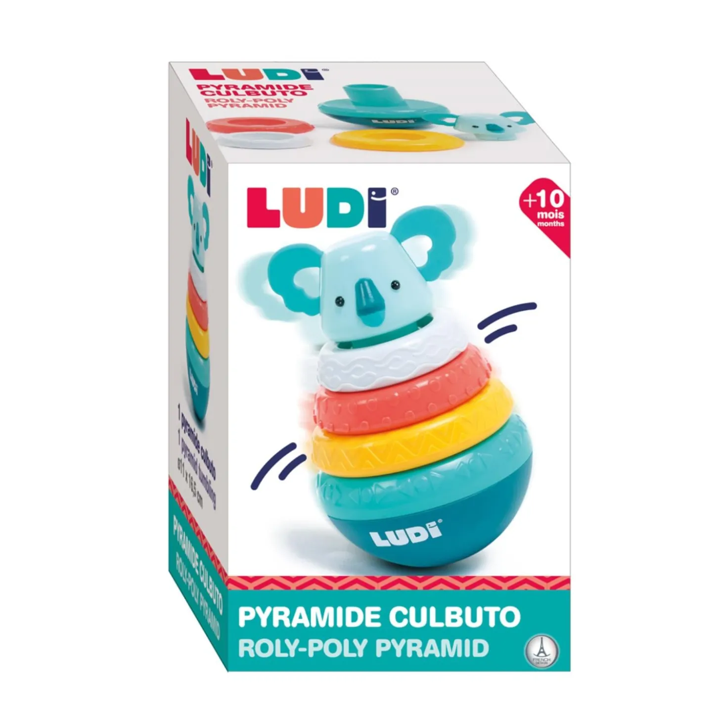 Ludi Pyramide culbuto Multicolore 11 cm