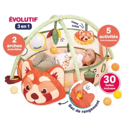 Ludi                    Tapis et Aire de Jeu Panda Roux    Multicolore