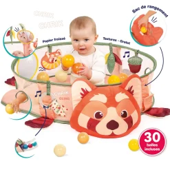 Ludi Tapis et Aire de Jeu Panda Roux Multicolore