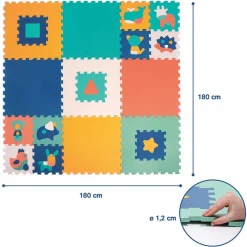 Ludi Tapis mousse Jumbo Multiolore