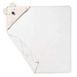 Maïka Cape de bain avec gant Koko/Beige 100x100 cm