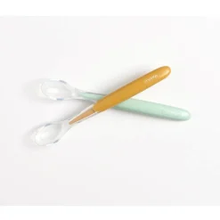 Maïka Lot de 2 cuillères embout souple Multicolore