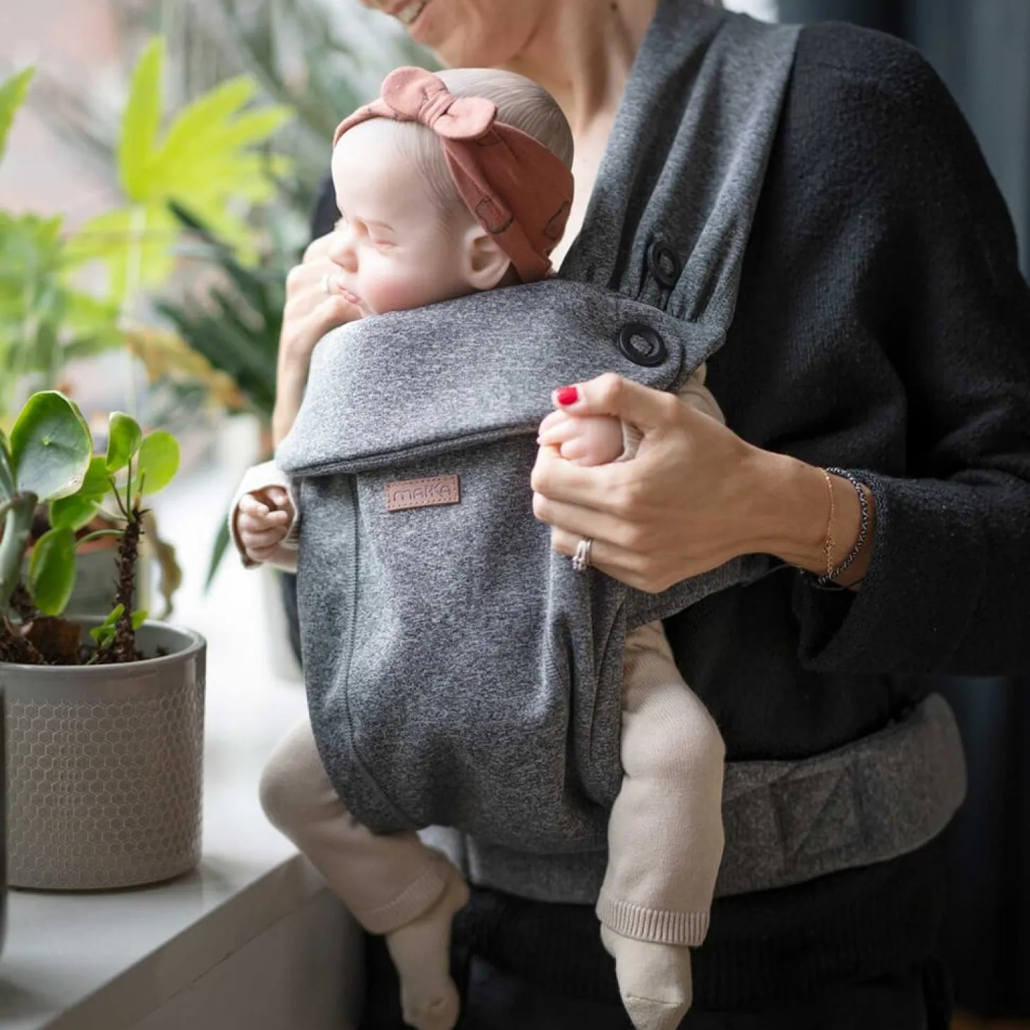 Maïka Porte-bébé souple Gris