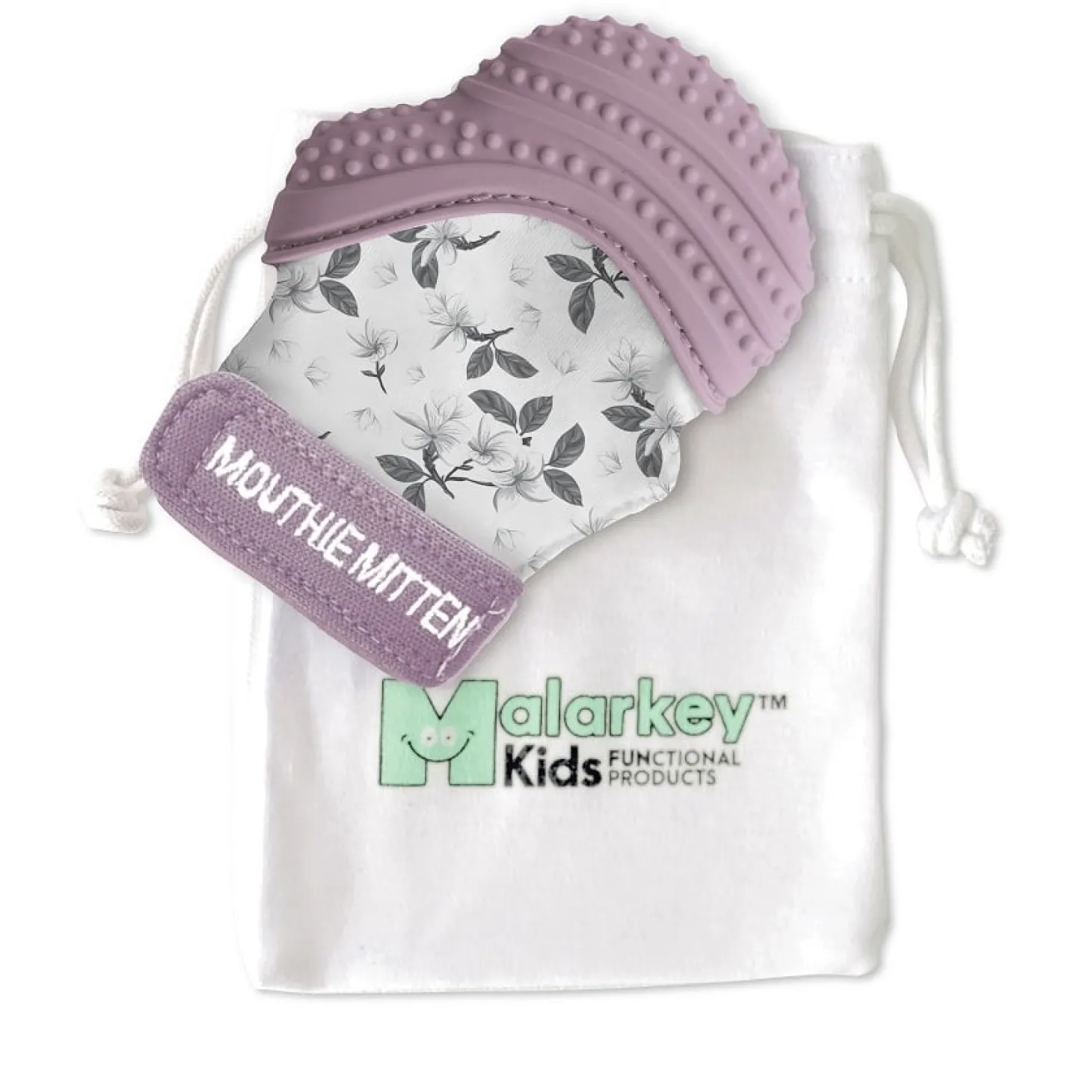 Malarkey kids Mitaine de dentition Mauve Clair 3-12 mois