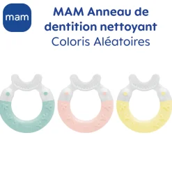 MAM BABY Anneau de dentition nettoyant Panaché 3 mois+