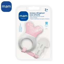 MAM BABY                    Anneau de dentition à réfrigérer avec attache    Panaché            2 mois +