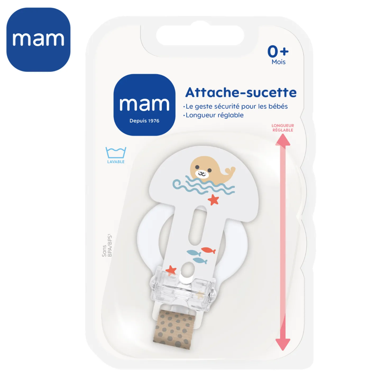 MAM BABY Attache-sucette Panaché