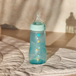 MAM BABY                    Biberon Easy Active Coloré Tétine Débit X    Ice            330 ml