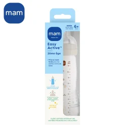 MAM BABY Biberon Easy Active Décoré Tétine Débit X Sable 330 ml