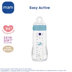 MAM BABY Biberon Easy Active Décoré Tétine Débit X Océan 330 ml