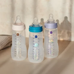 MAM BABY Biberon Easy Active Décoré Tétine Débit X Lilas 330 ml
