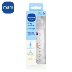 MAM BABY Biberon Easy Active Décoré Tétine Débit X Lilas 330 ml
