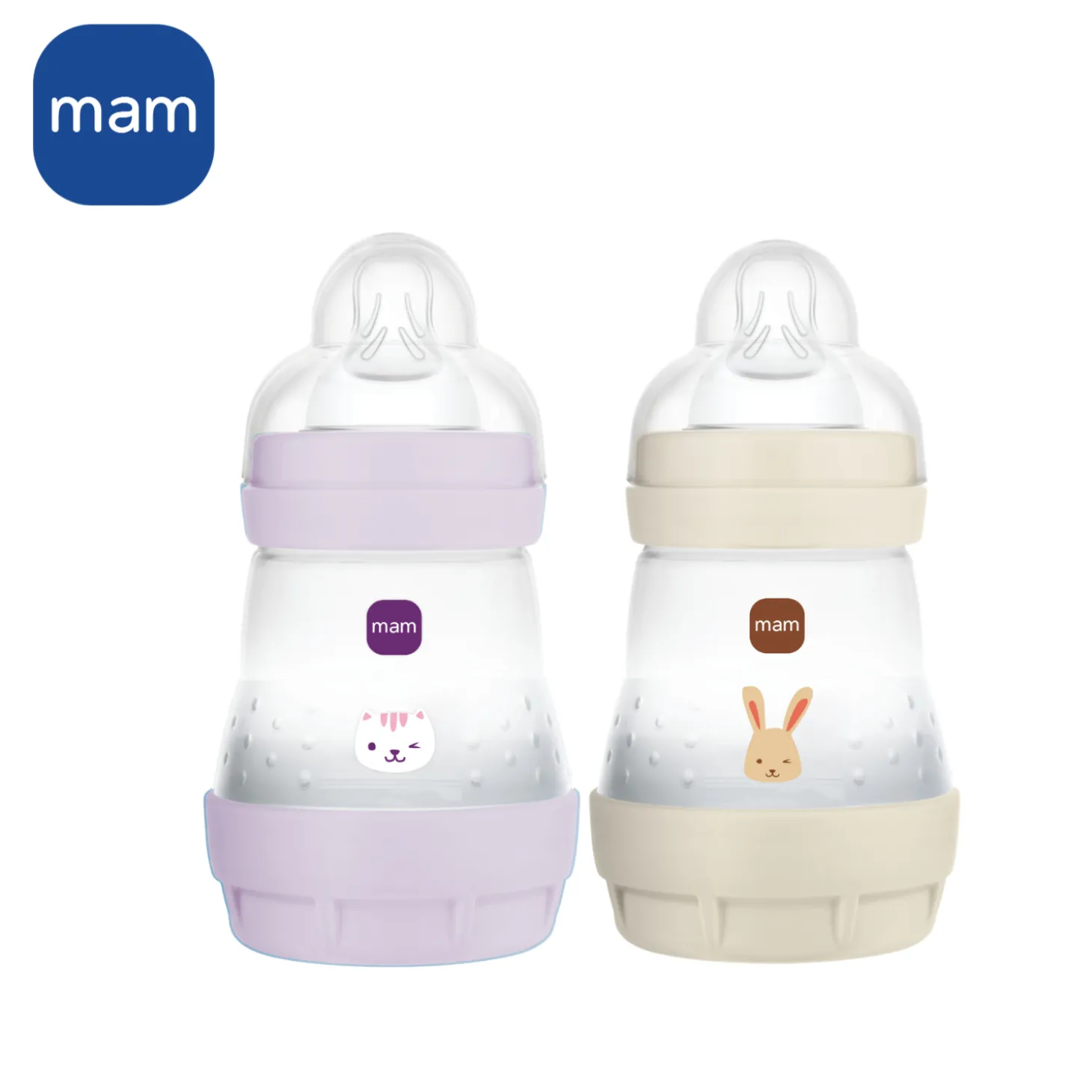 MAM BABY 2 biberons anti-coliques Easy Start Lilas