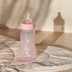 MAM BABY 2 Biberons Easy Active Coloré Tétine Débit X Berry 330 ml