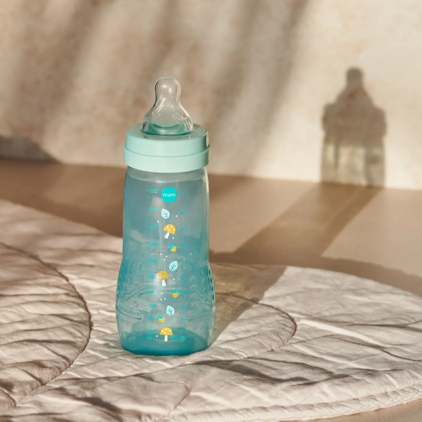 MAM BABY 2 Biberons Easy Active Coloré Tétine Débit X Ice 330 ml