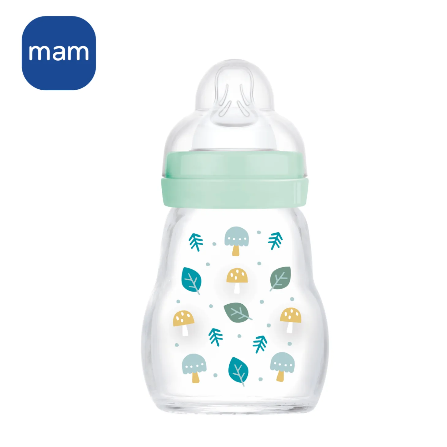 MAM BABY Biberon verre Bleu 170 ml