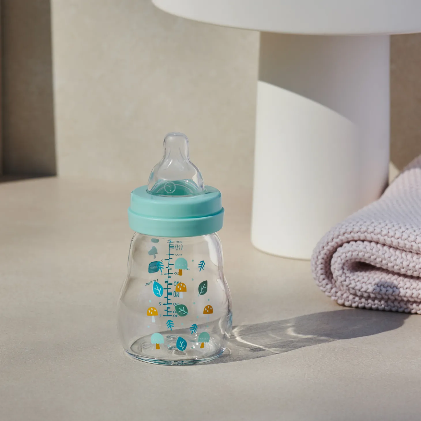 MAM BABY Biberon verre Bleu 170 ml