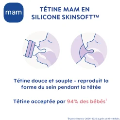 MAM BABY Biberon verre Rose 260 ml