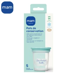 MAM BABY                    5 pots de conservation    Transparent            120 ml