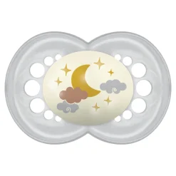 MAM BABY 2 sucettes Nuit + boîte de stérilisation Panaché 18 mois+