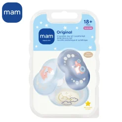 MAM BABY 3 sucettes Original Bleu 18 mois +