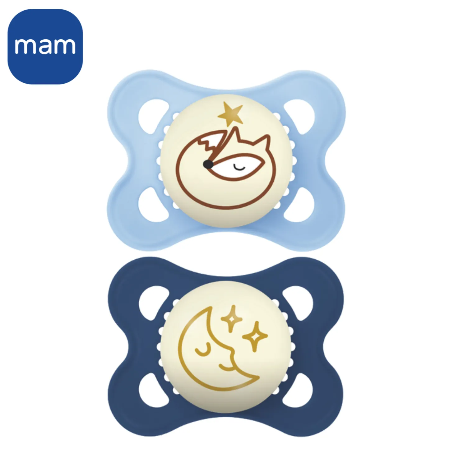 MAM BABY 2 sucettes Original nuit Panaché
