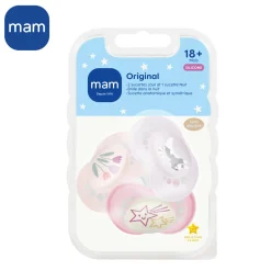 MAM BABY 3 sucettes Original Rose 18 mois +