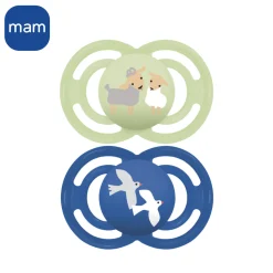 MAM BABY                    2 sucettes Perfect    Animaux