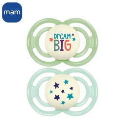 MAM BABY 2 sucettes Perfect nuit Tendance 18 mois+