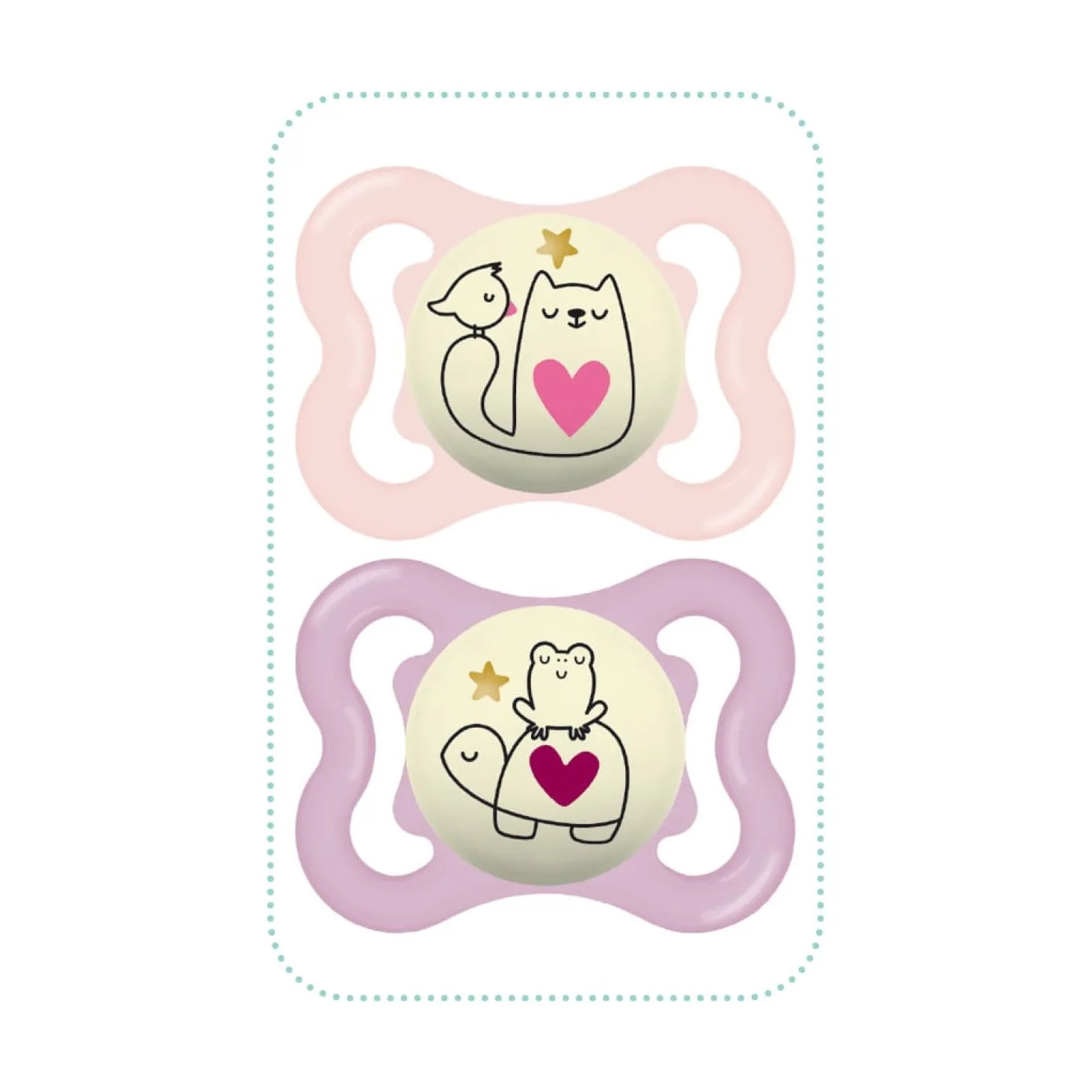 MAM BABY Sucette supreme nuit silicone X 2 Panaché 0-6 mois