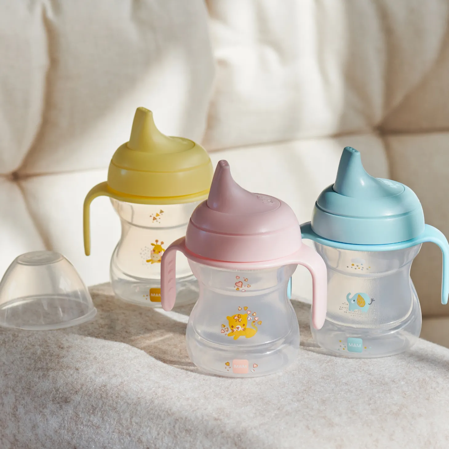 MAM BABY Tasse d'apprentissage avec anses Panaché 190 ml