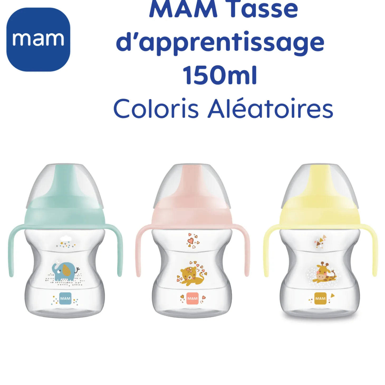 MAM BABY Tasse d'apprentissage avec anses Panaché 190 ml