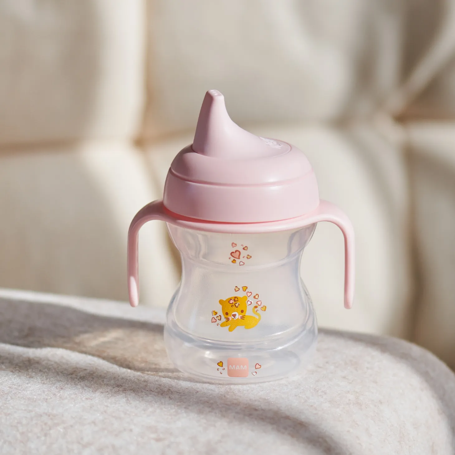 MAM BABY Tasse d'apprentissage avec anses Panaché 190 ml
