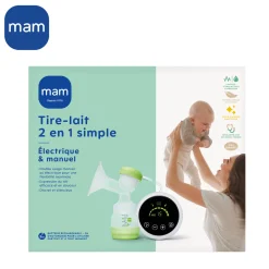 MAM BABY Tire-lait 2 en 1 manuel & électrique Vert