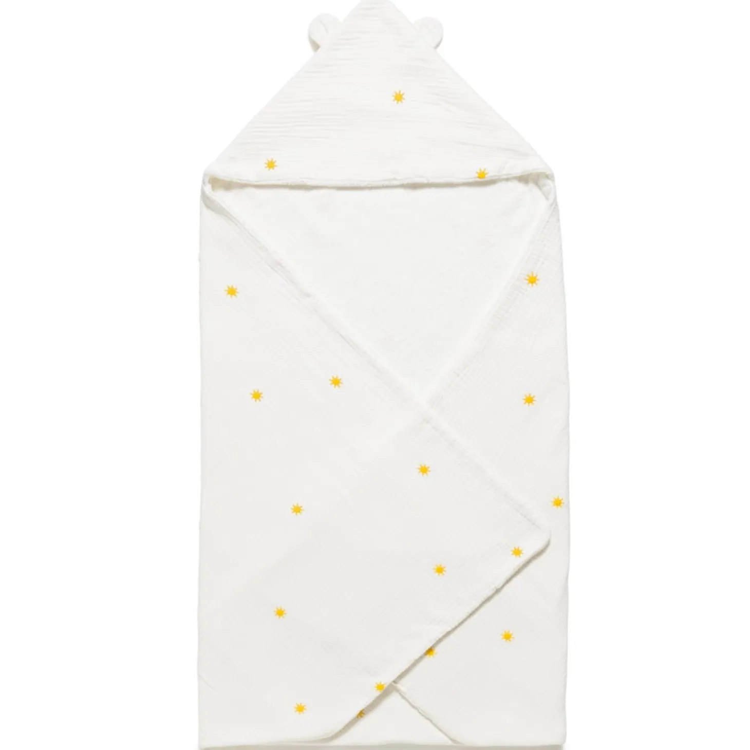 Marèse Cape De Bain Plume Soleil d'amour Blanc 100x100 cm