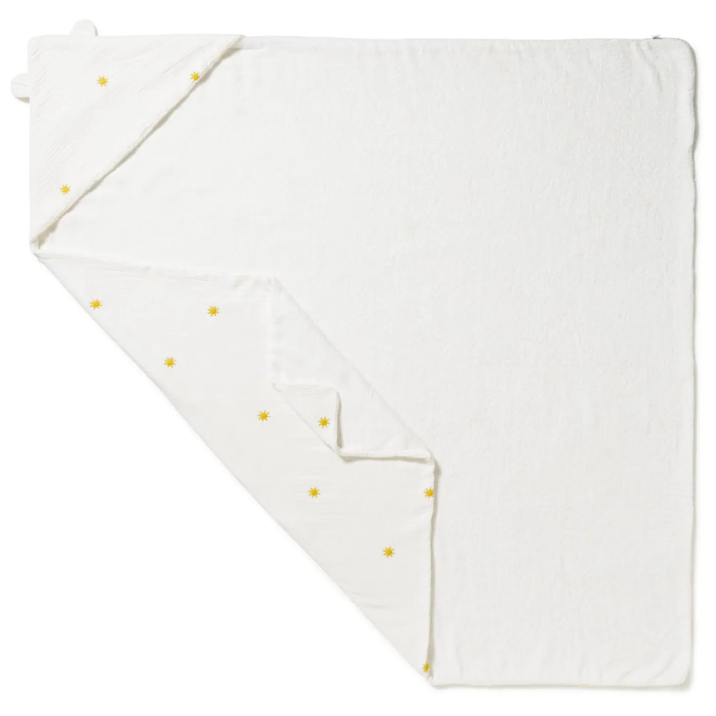 Marèse Cape De Bain Plume Soleil d'amour Blanc 100x100 cm