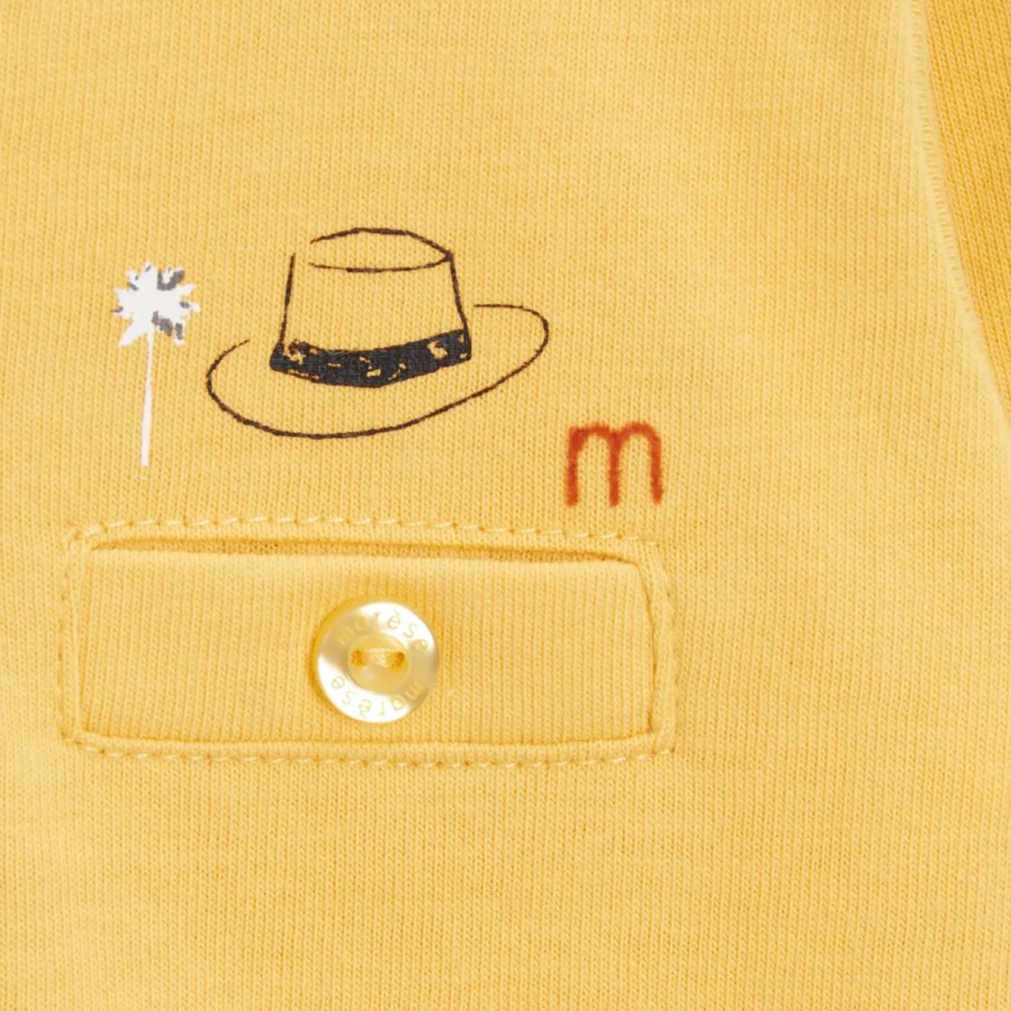 Marèse Ensemble T-shirt manches longues avec débardeur Escapade au soleil Jaune 24 mois