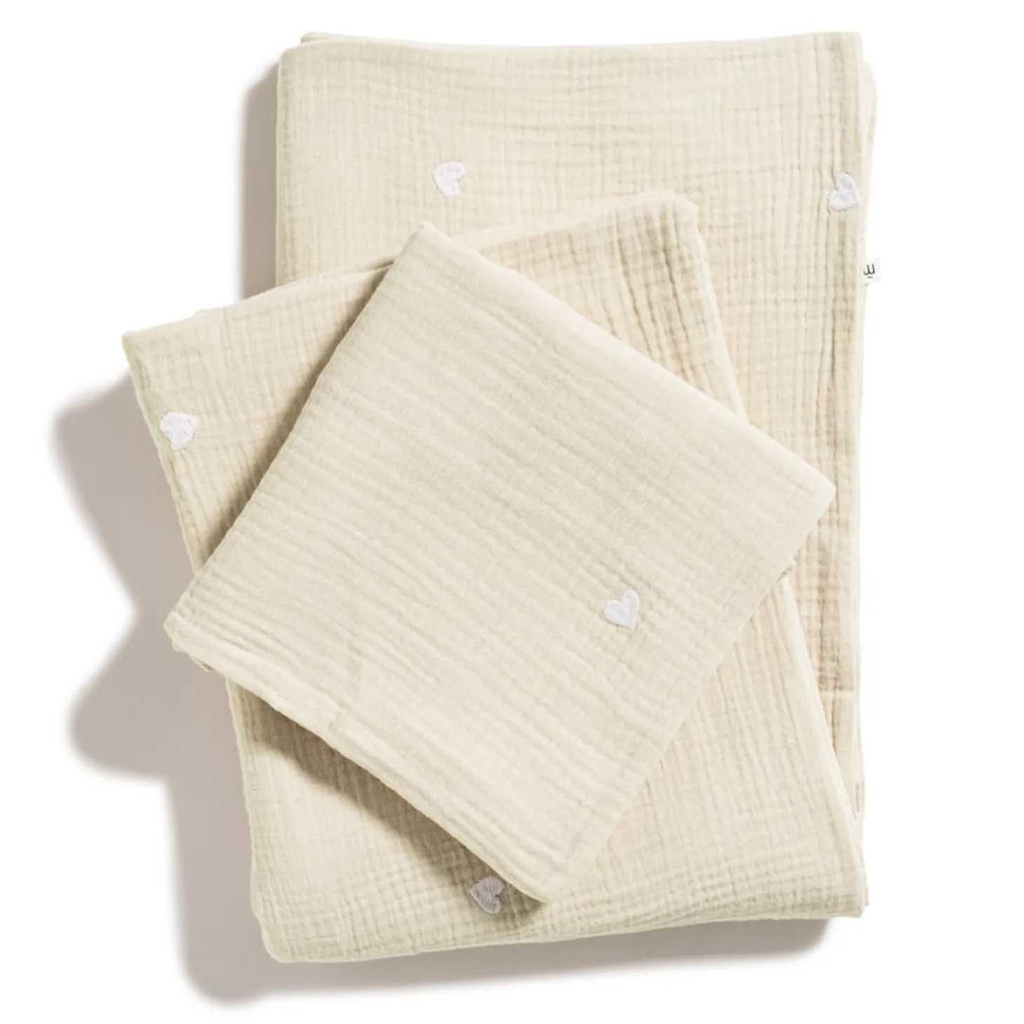 Marèse Housse De Couette+ Taie Fluffy Soleil d'amour Beige 100 x 140 cm