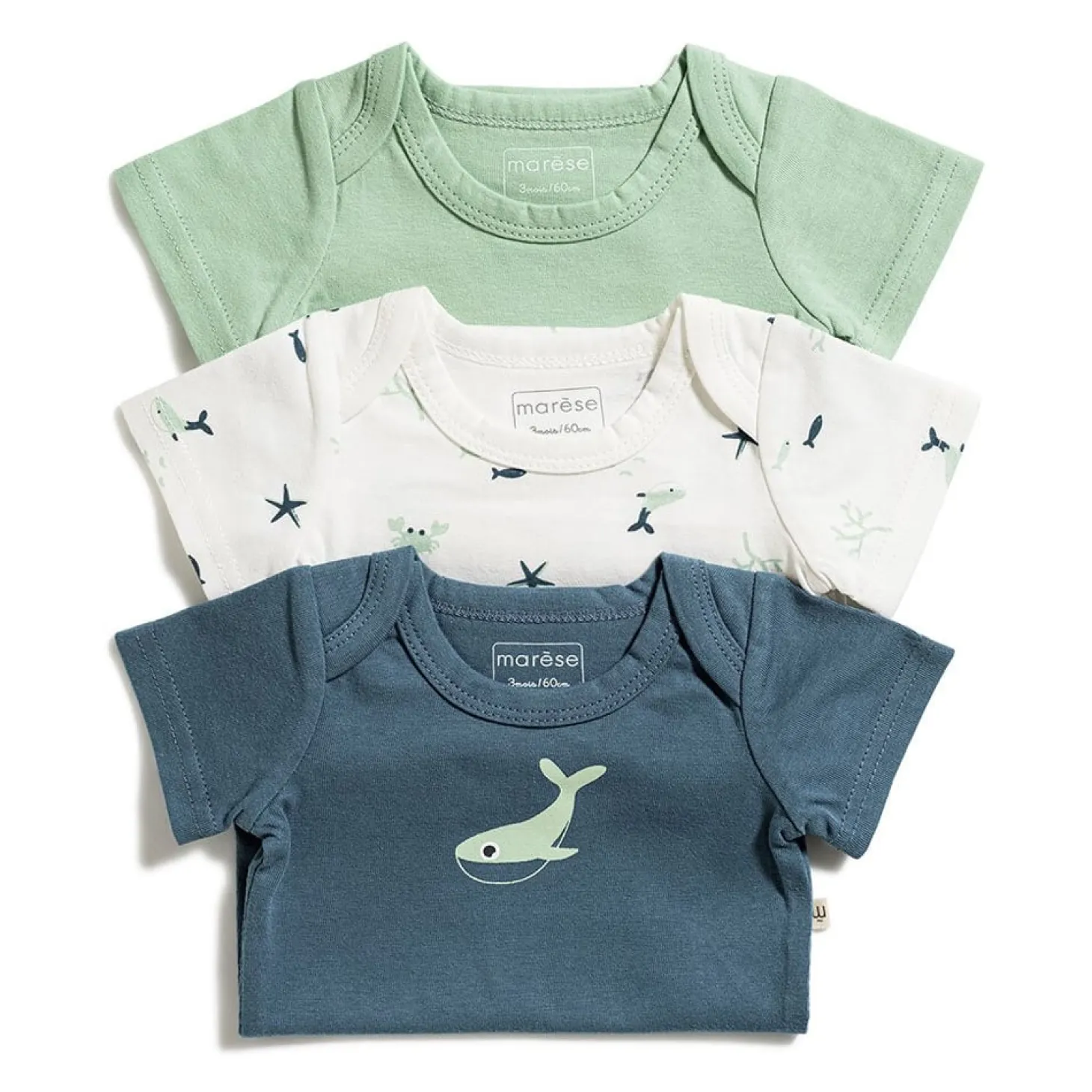 Marèse Lot de 3 Bodies Mc Sleeping Sun of Summer Bleu