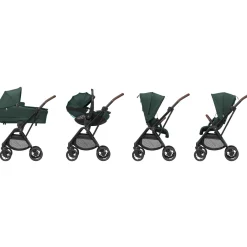Maxi Cosi Poussette Leona 2 Twillic Green Frame / Brown Leather