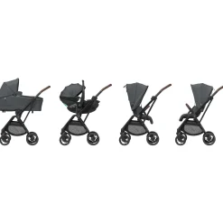 Maxi Cosi Poussette Leona 2 Twillic Graphite Frame / Brown Leather