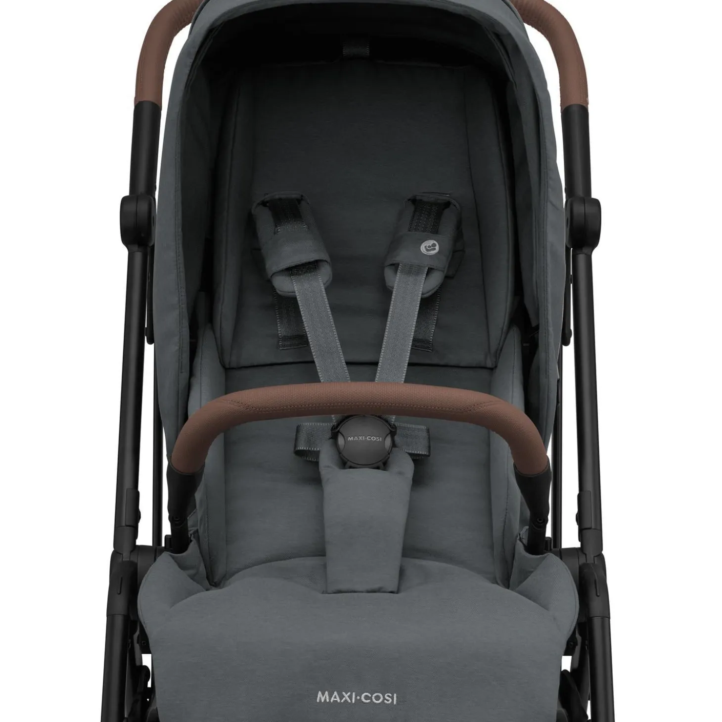 Maxi Cosi Poussette Leona 2 Twillic Graphite Frame / Brown Leather